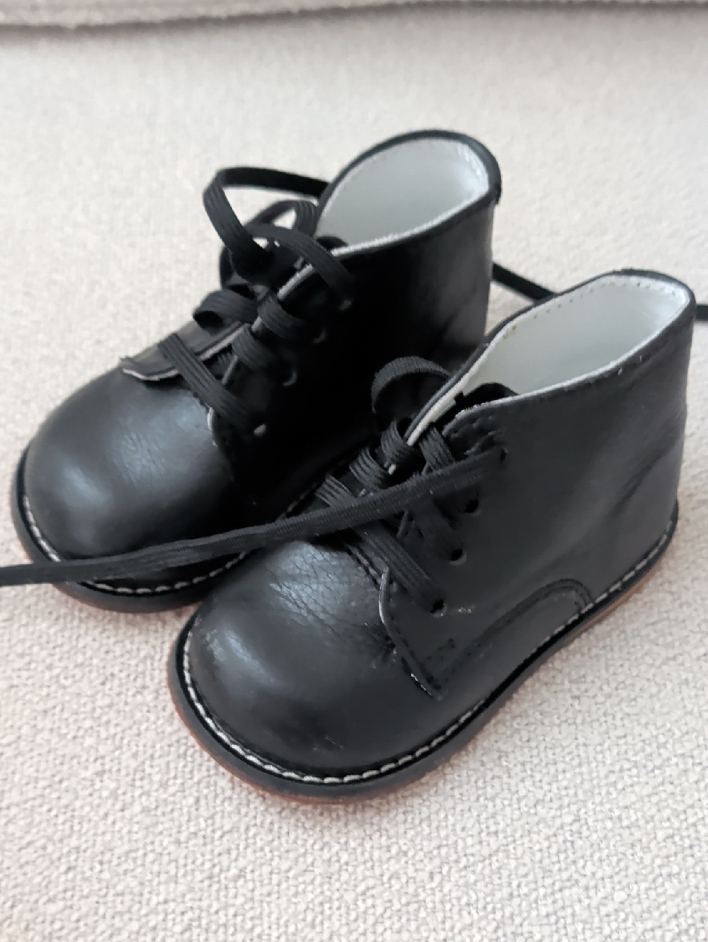 Josmo Black Lace-Up Toddler Ankle Boots